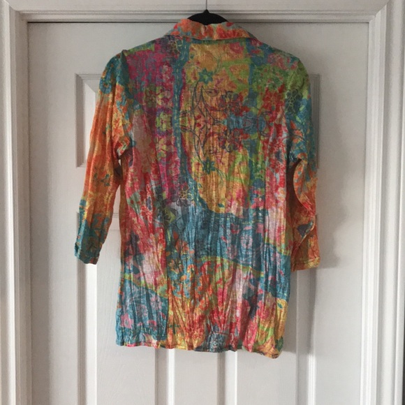 Colourful blouse. Worn once. - Picture 3 of 3